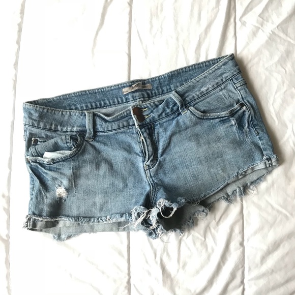 2.1 Denim Pants - 2.1 Denim Distressed Shorts